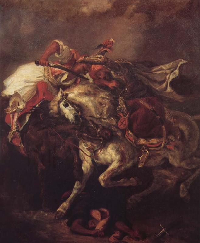 Eugene Delacroix The battle of the Giaurs with the Pascha, after Byrons poem The Giaour oil painting picture